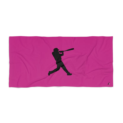 Beach Towel: Baseball Pink