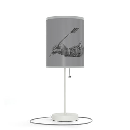 Lamp on a Stand, US|CA plug: Writing Gray 