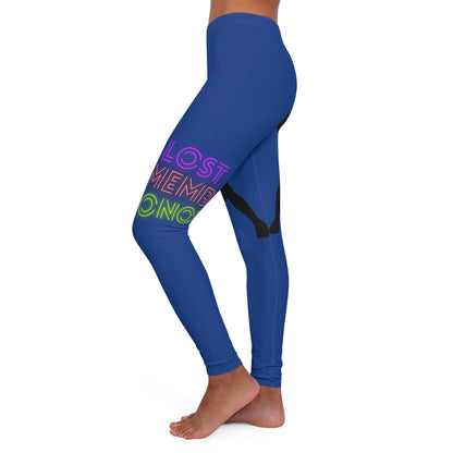 Women's Spandex Leggings: Basketball Dark Blue