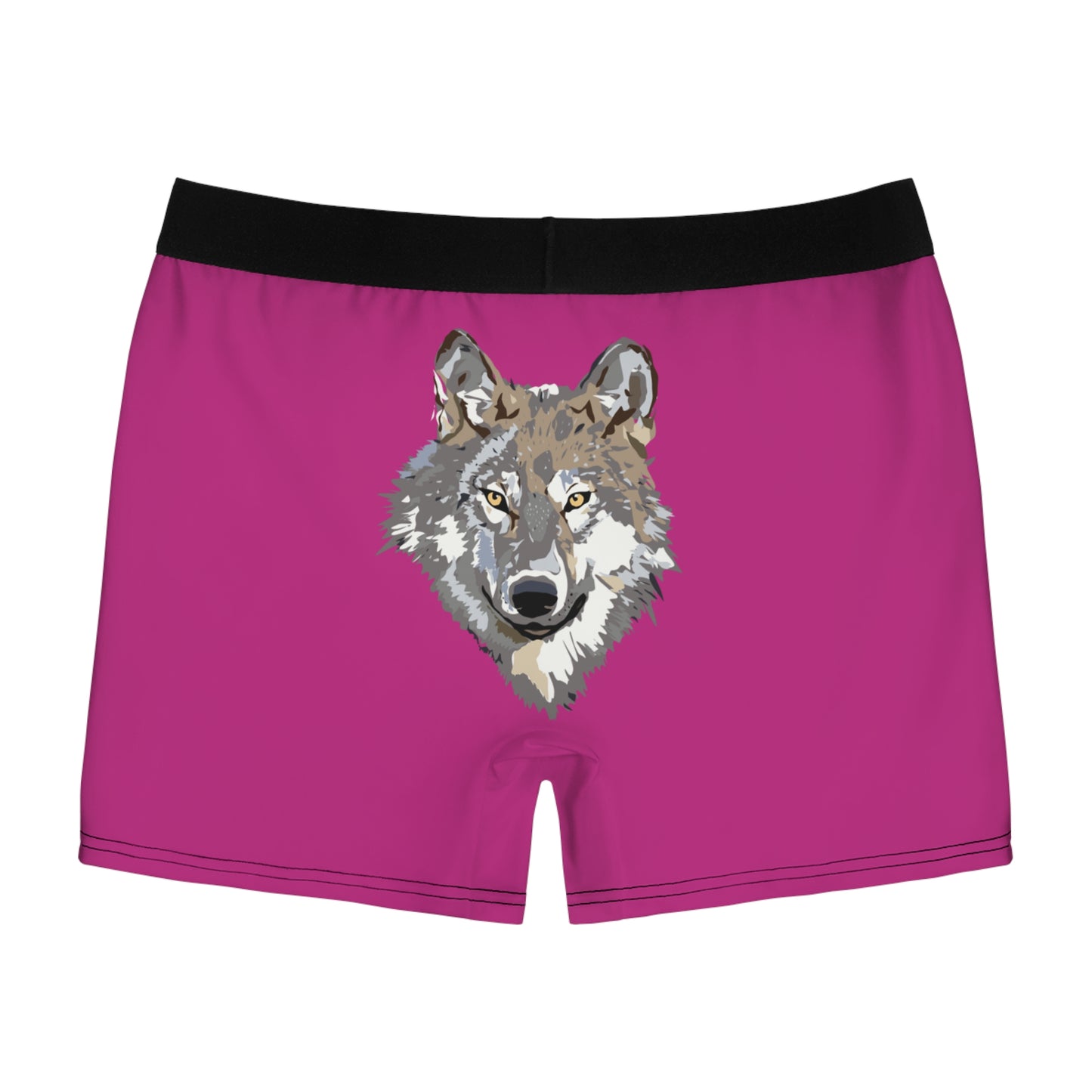 Men's Boxer Briefs: Wolves Pink