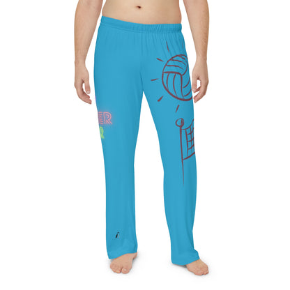 Men's Pajama Pants: Volleyball Turquoise