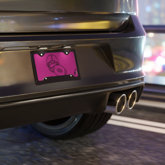 License Plate: Football Pink