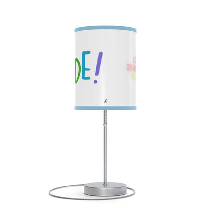 Lamp on a Stand, US|CA plug: LGBTQ Pride White