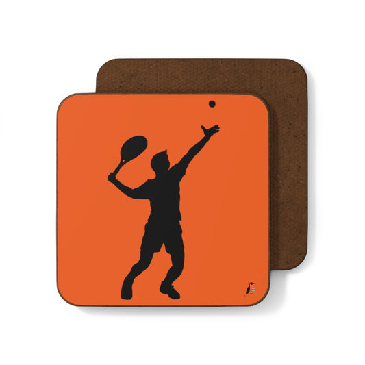 Hardboard Back Coaster: Tennis Orange
