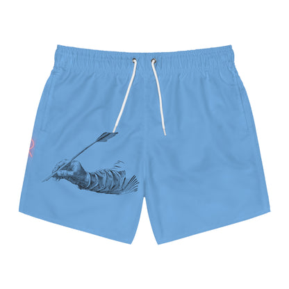 Swim Trunks: Writing Lite Blue