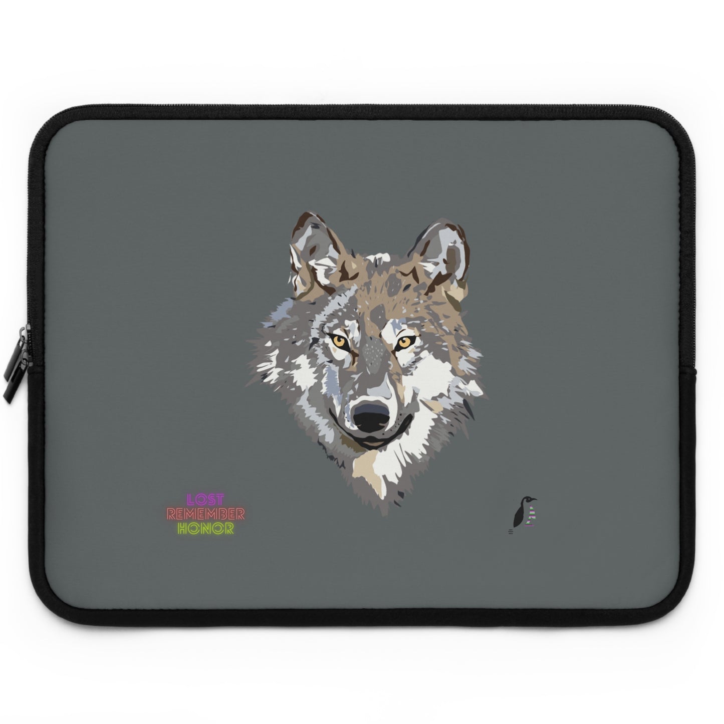 Laptop Sleeve: Wolves Dark Grey