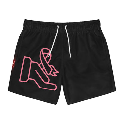 Swim Trunks: Fight Cancer Black