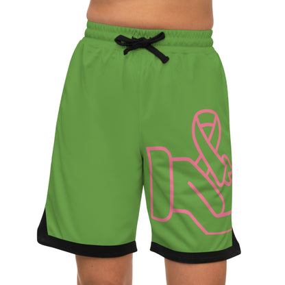 Basketball Rib Shorts: Fight Cancer Green