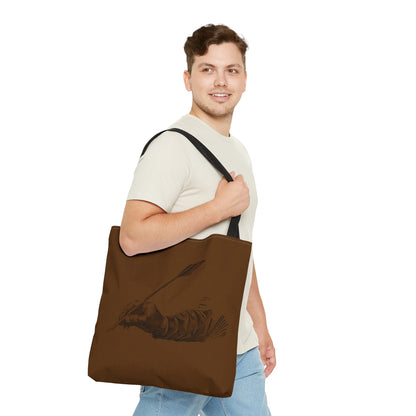 Tote Bag: Writing Brown