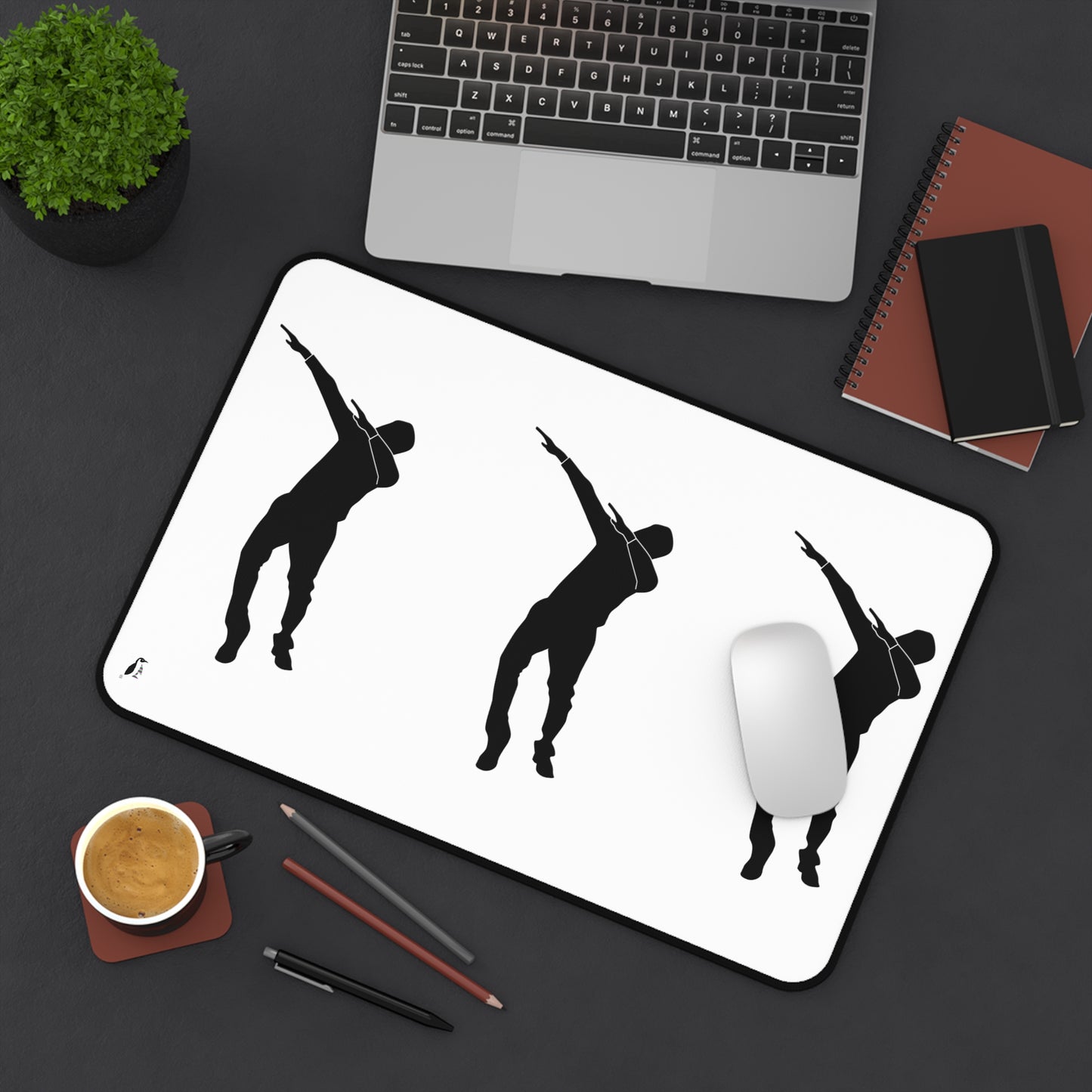 Desk Mat: Dance White