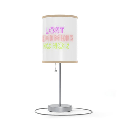 Lamp on a Stand, US|CA plug: Crazy Penguin World Logo White