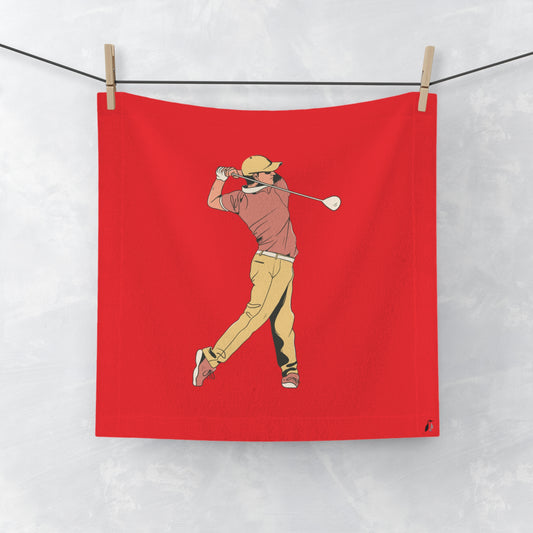 Face Towel: Golf Red