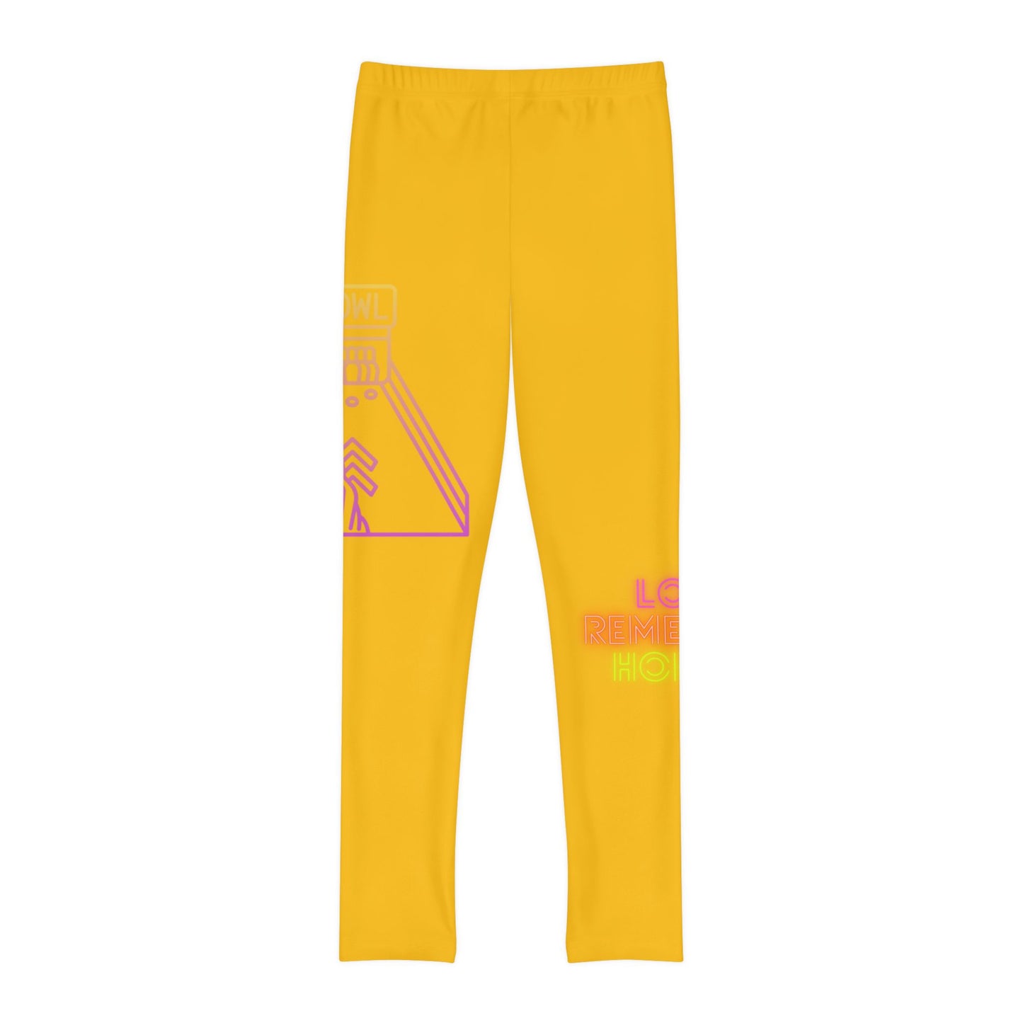 Youth Full-Length Leggings: Bowling Yellow