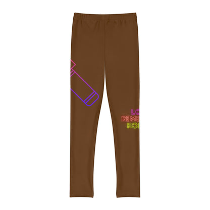 Youth Full-Length Leggings: Music Brown