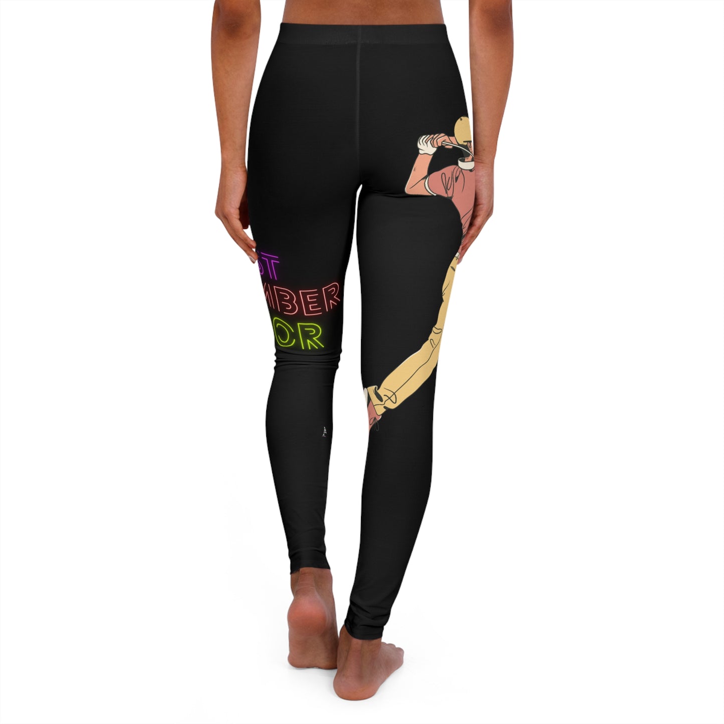 Women's Spandex Leggings: Golf Black