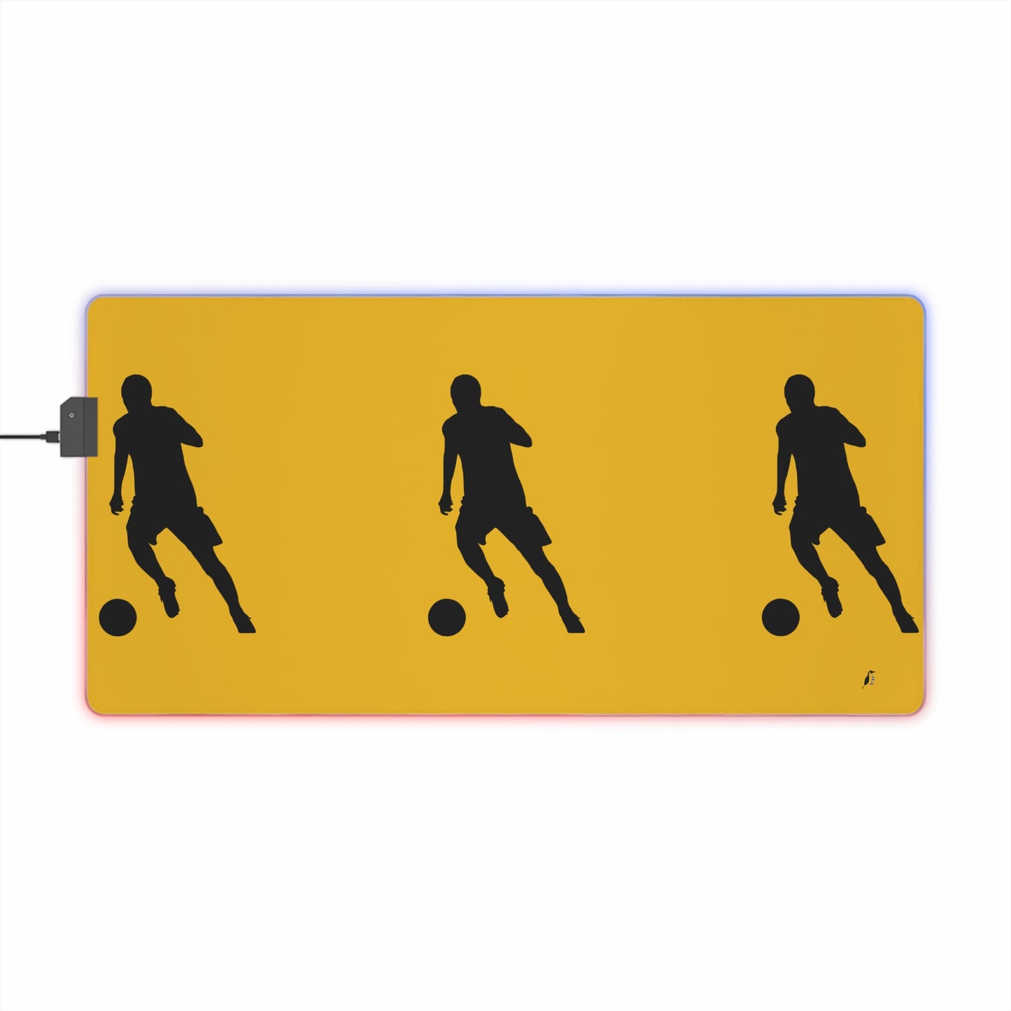 LED Gaming Mouse Pad: Soccer Yellow