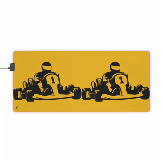 LED Gaming Mouse Pad: Racing Yellow