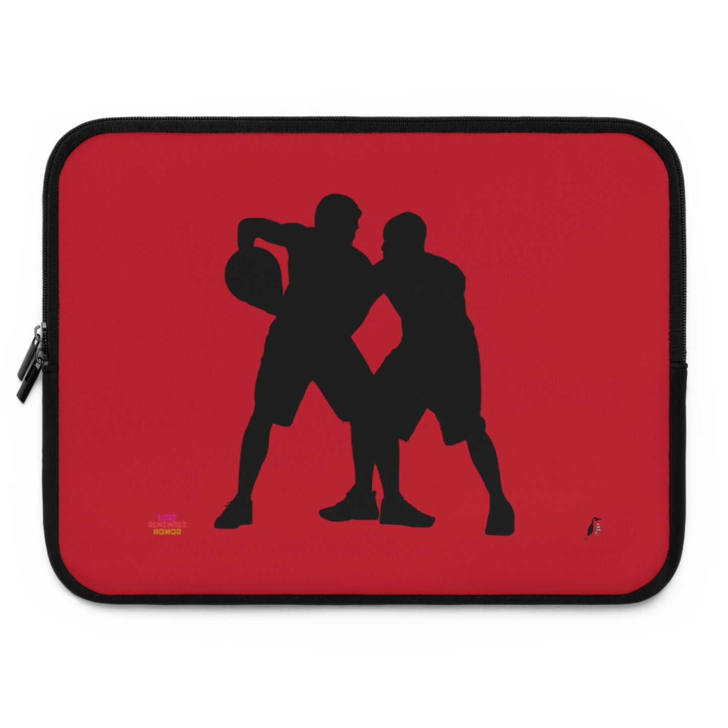 Laptop Sleeve: Basketball Dark Red