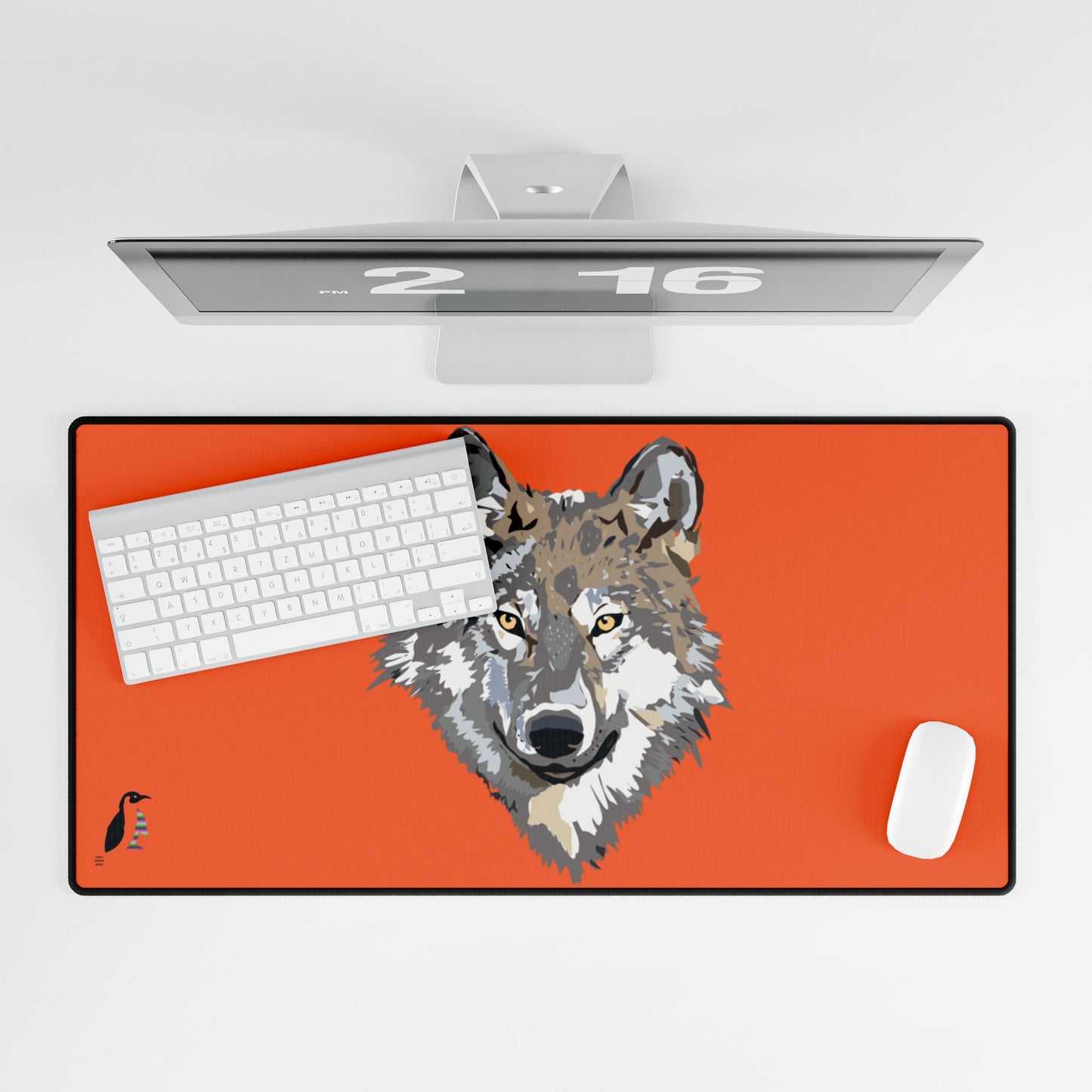 Desk Mats: Wolves Orange