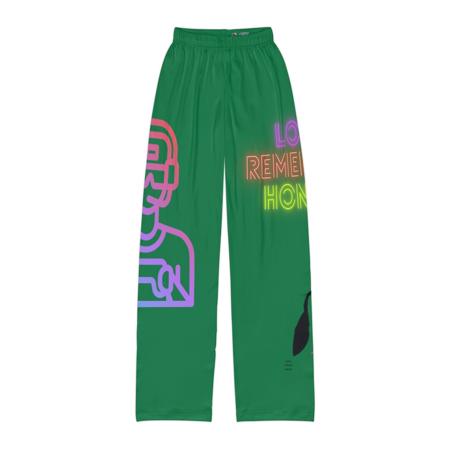 Kids Pajama Pants: Gaming Dark Green