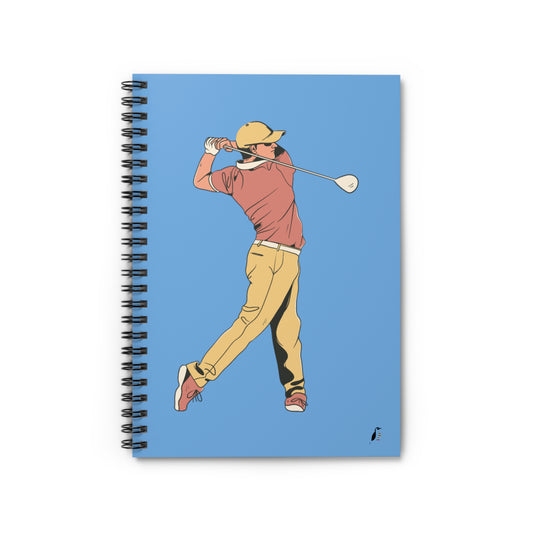 Spiral Notebook - Ruled Line: Golf Lite Blue
