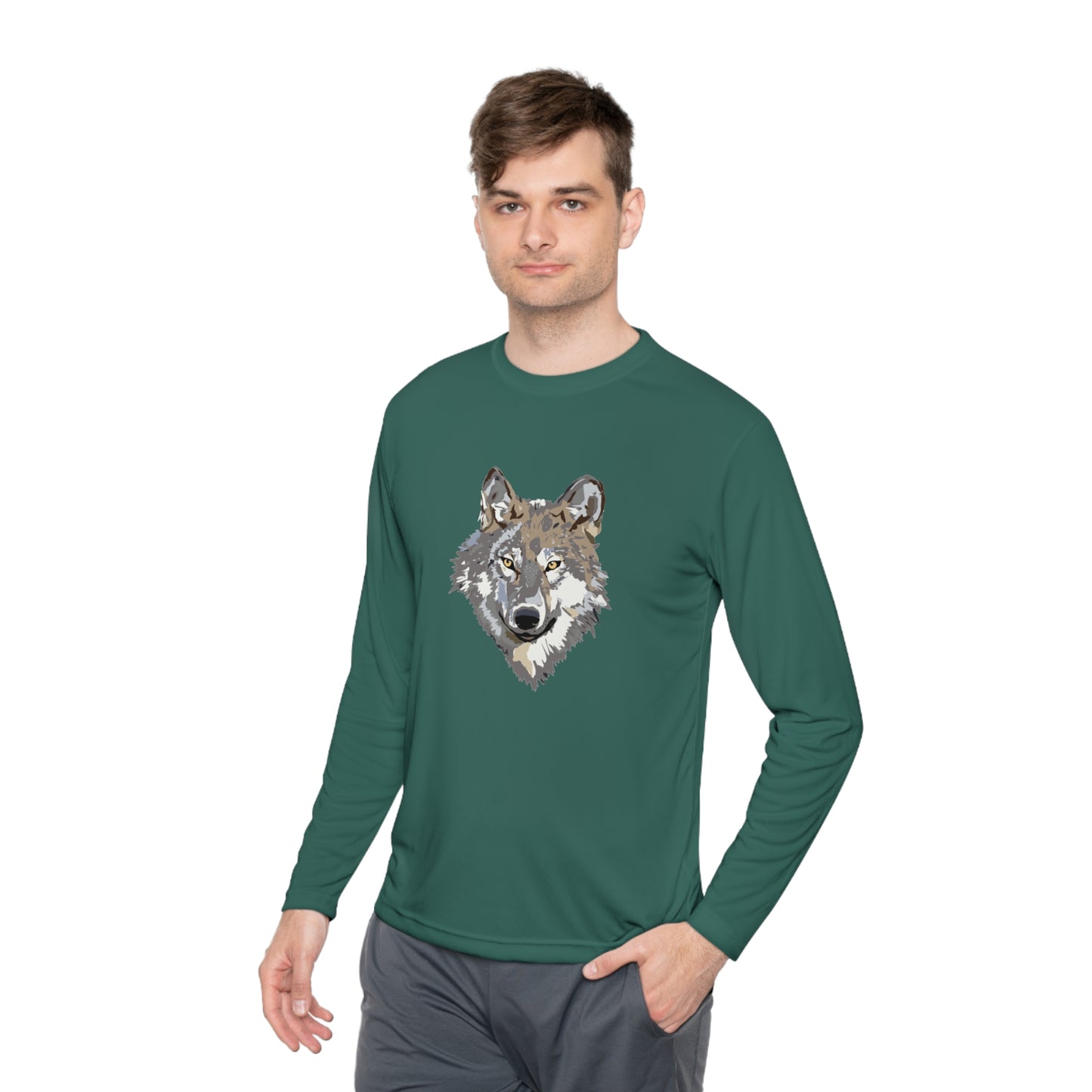 Lightweight Long Sleeve Tee: Wolves #2