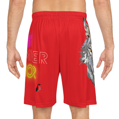 Basketball Shorts: Wolves Red