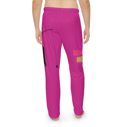 Men's Pajama Pants: Fishing Pink