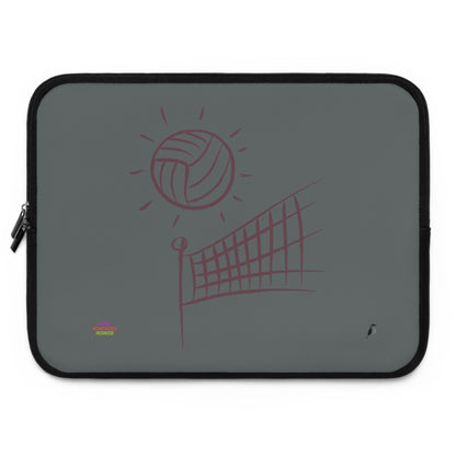 Laptop Sleeve: Volleyball Dark Grey