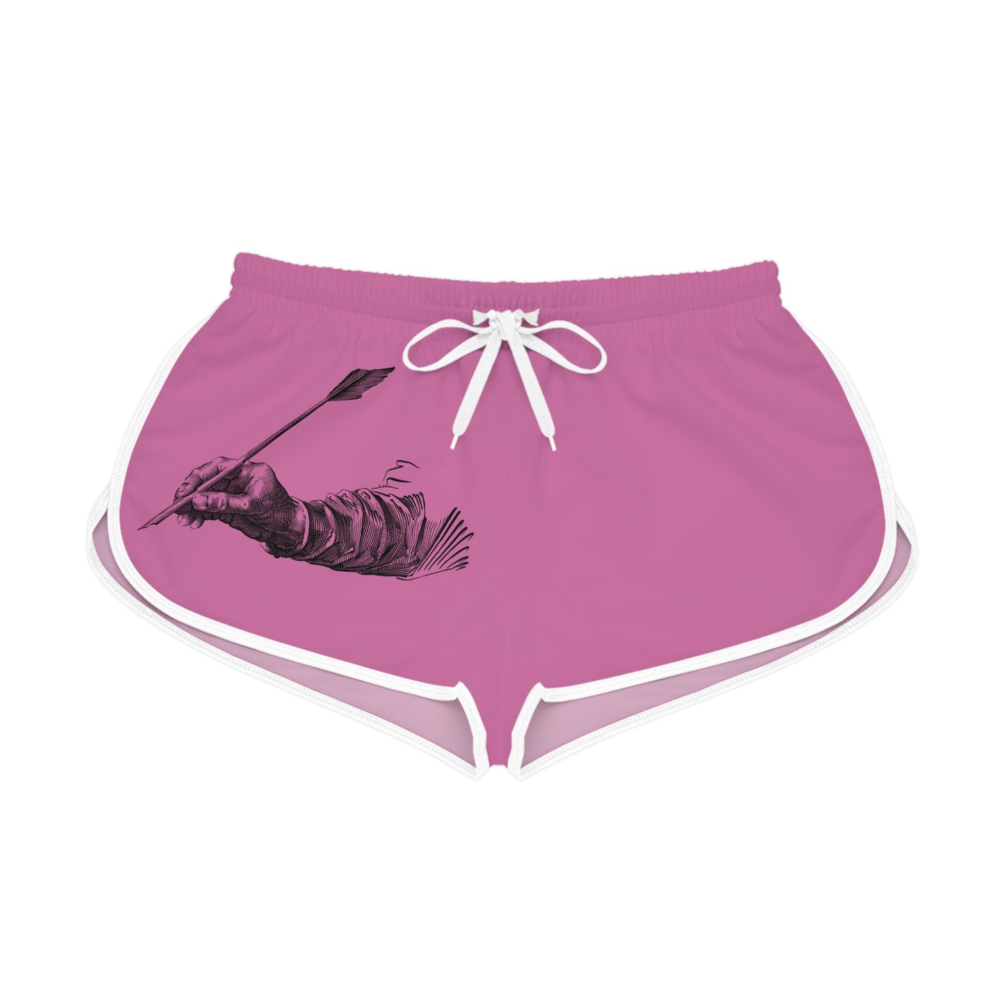 Women's Relaxed Shorts: Writing Lite Pink