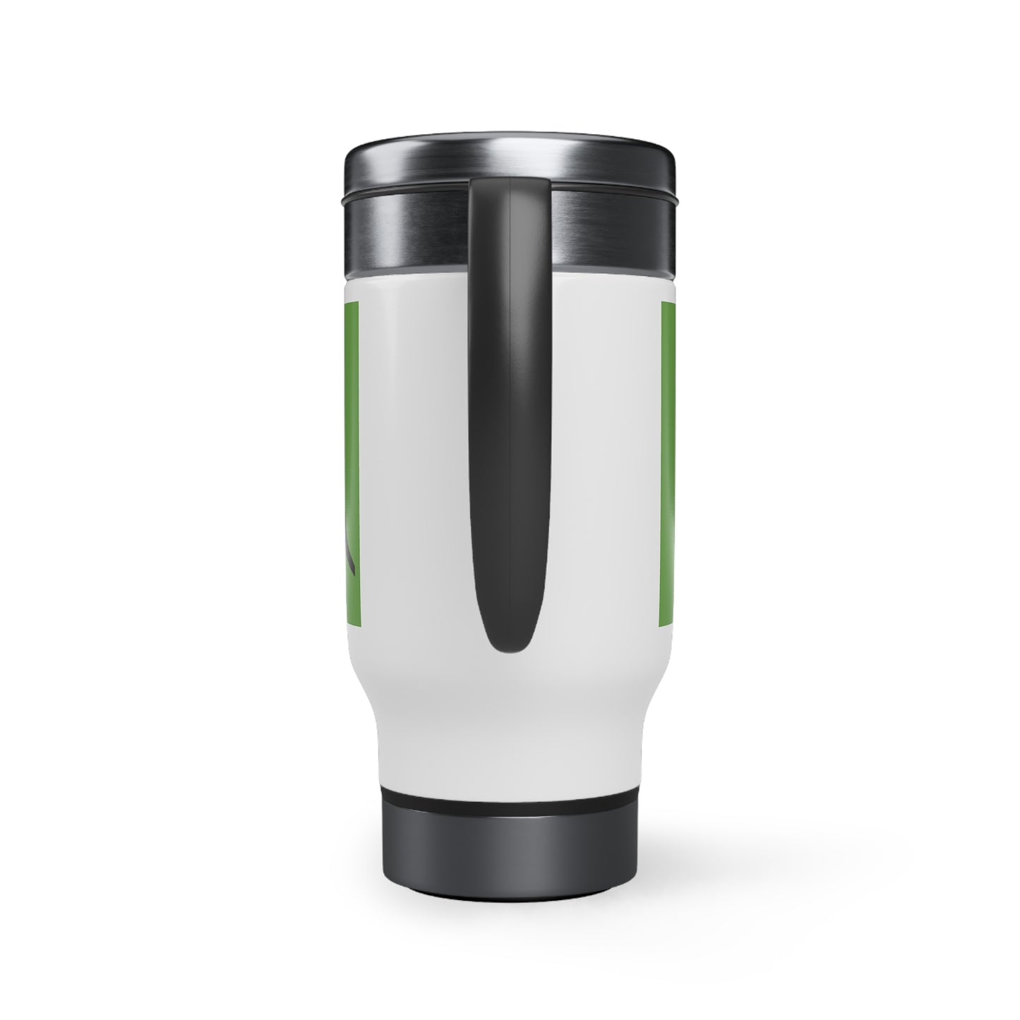 Stainless Steel Travel Mug with Handle, 14oz: Wrestling Green