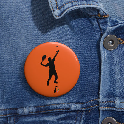 Custom Pin Buttons Tennis Orange
