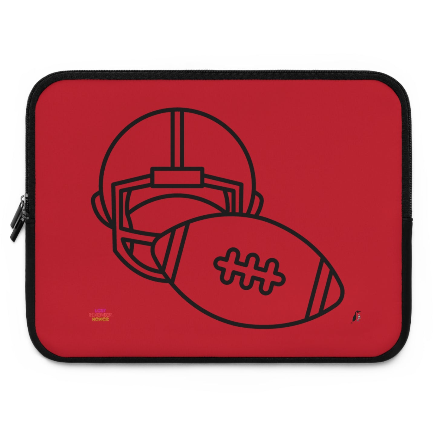 Laptop Sleeve: Football Dark Red