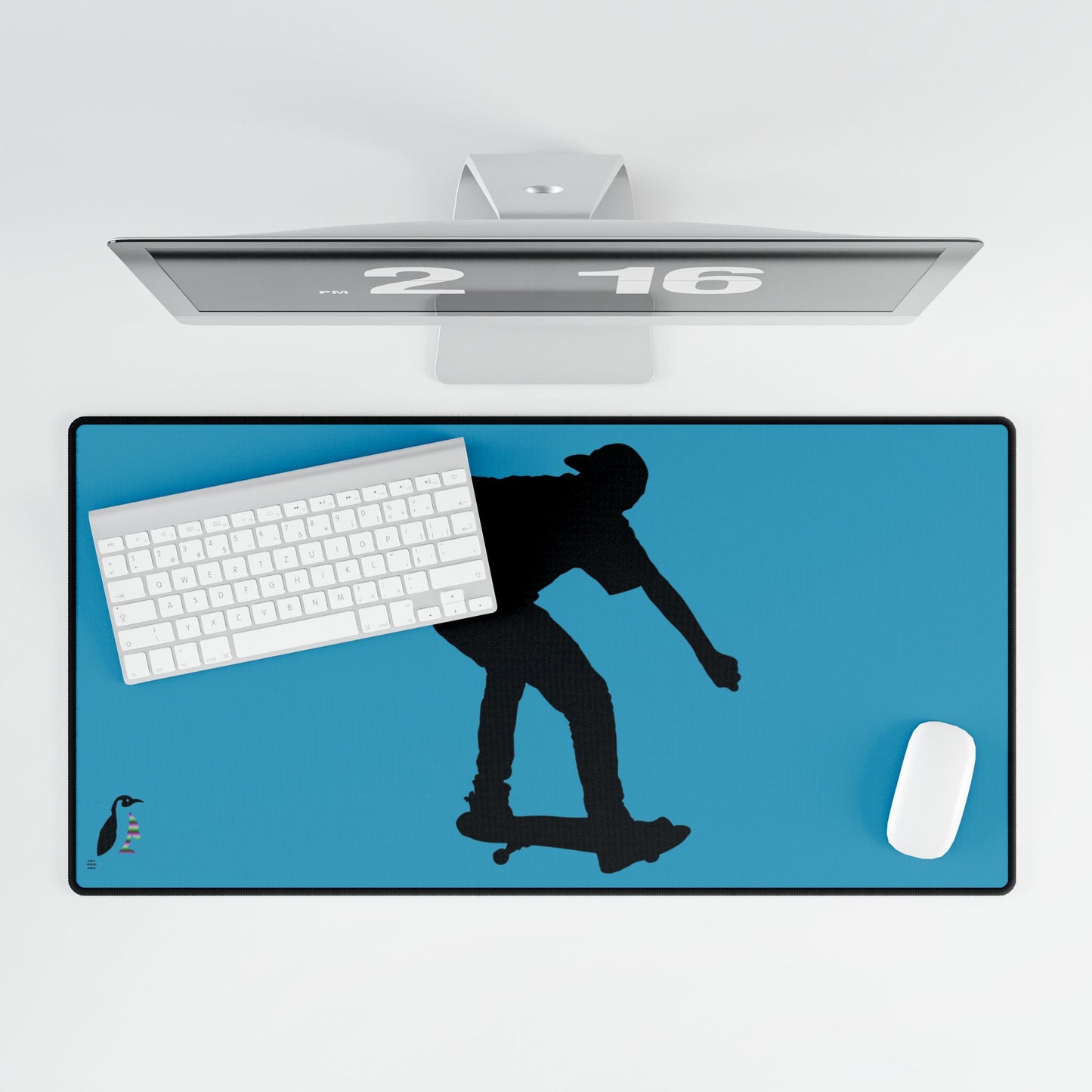 Desk Mats: Skateboarding Turquoise