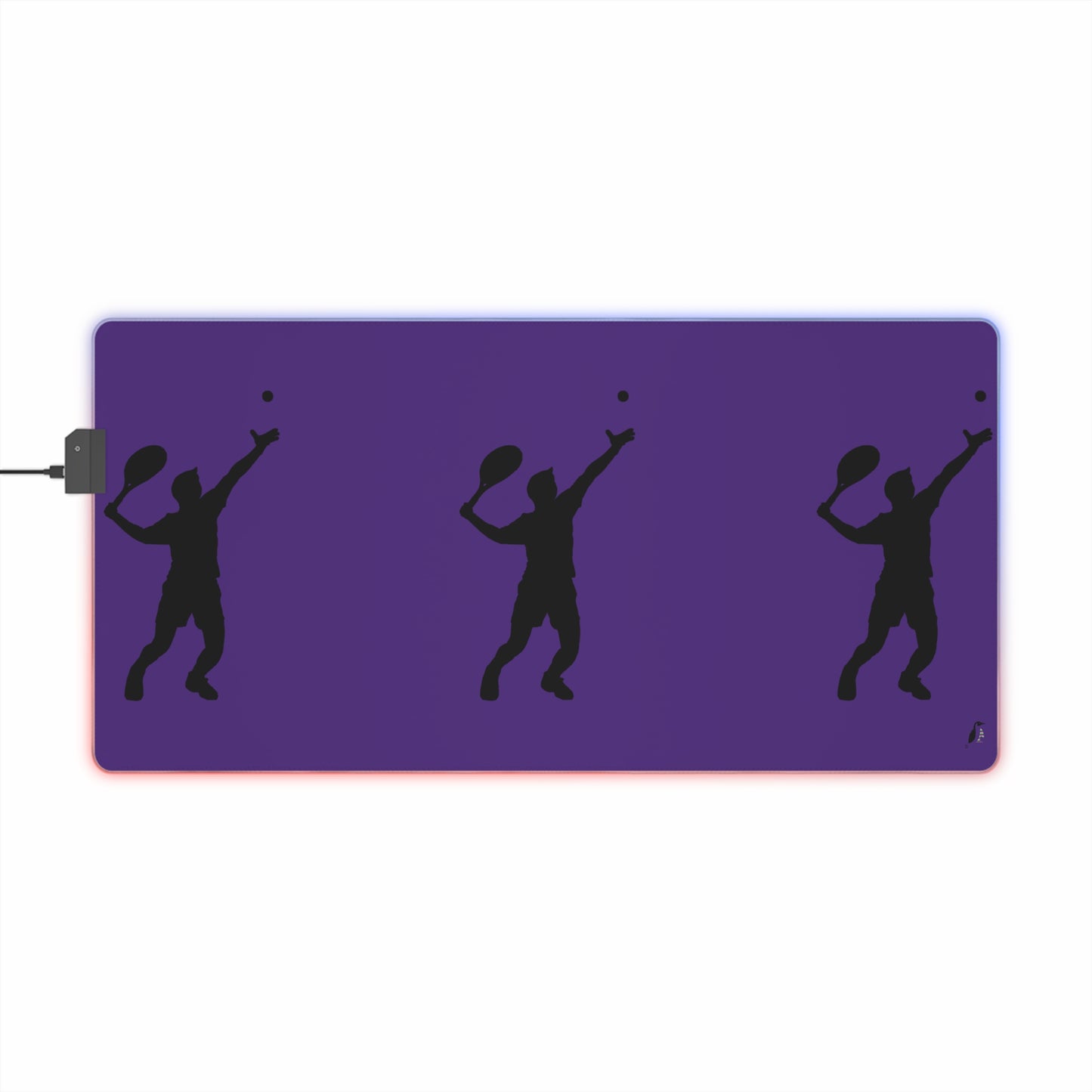 LED Gaming Mouse Pad: Tennis Purple