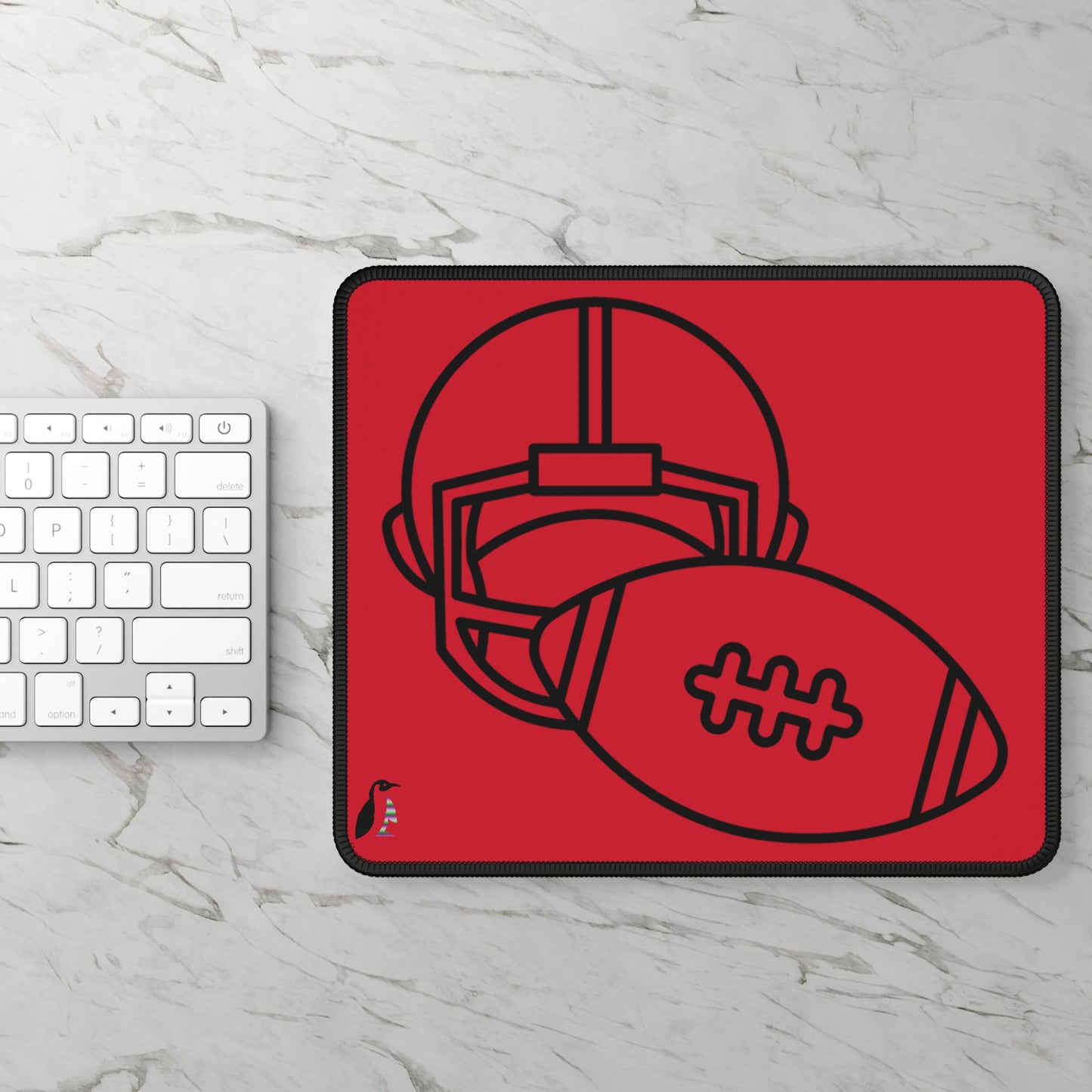 Gaming Mouse Pad: Football Dark Red