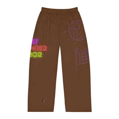 Men's Pajama Pants: Volleyball Brown