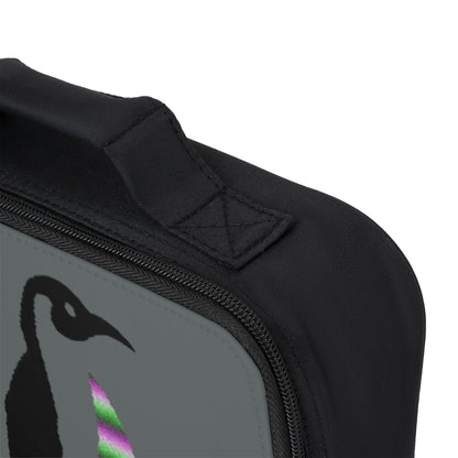 Lunch Bag: Crazy Penguin World Logo Dark Grey