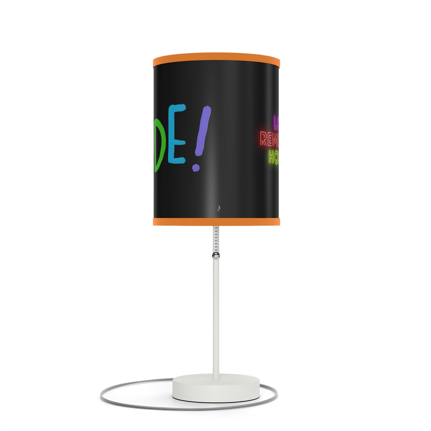 Lamp on a Stand, US|CA plug: LGBTQ Pride Black