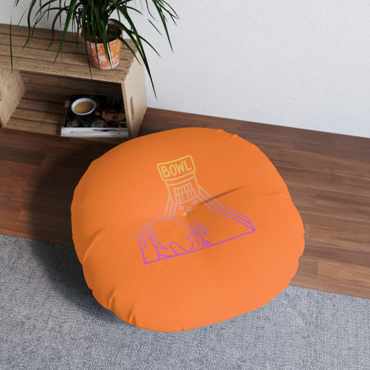Tufted Floor Pillow, Round: Bowling Crusta