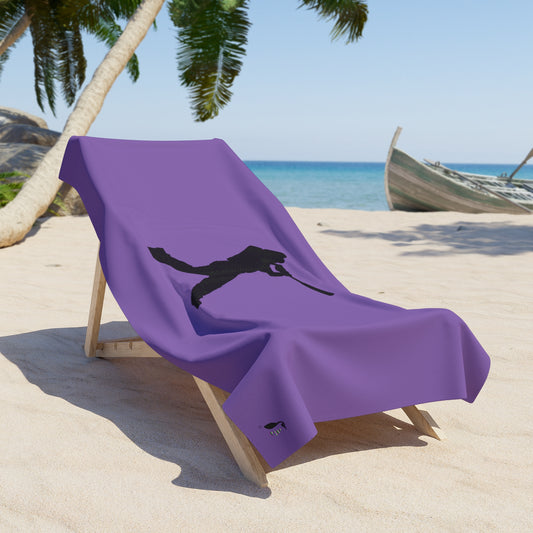 Beach Towel: Baseball Lite Purple