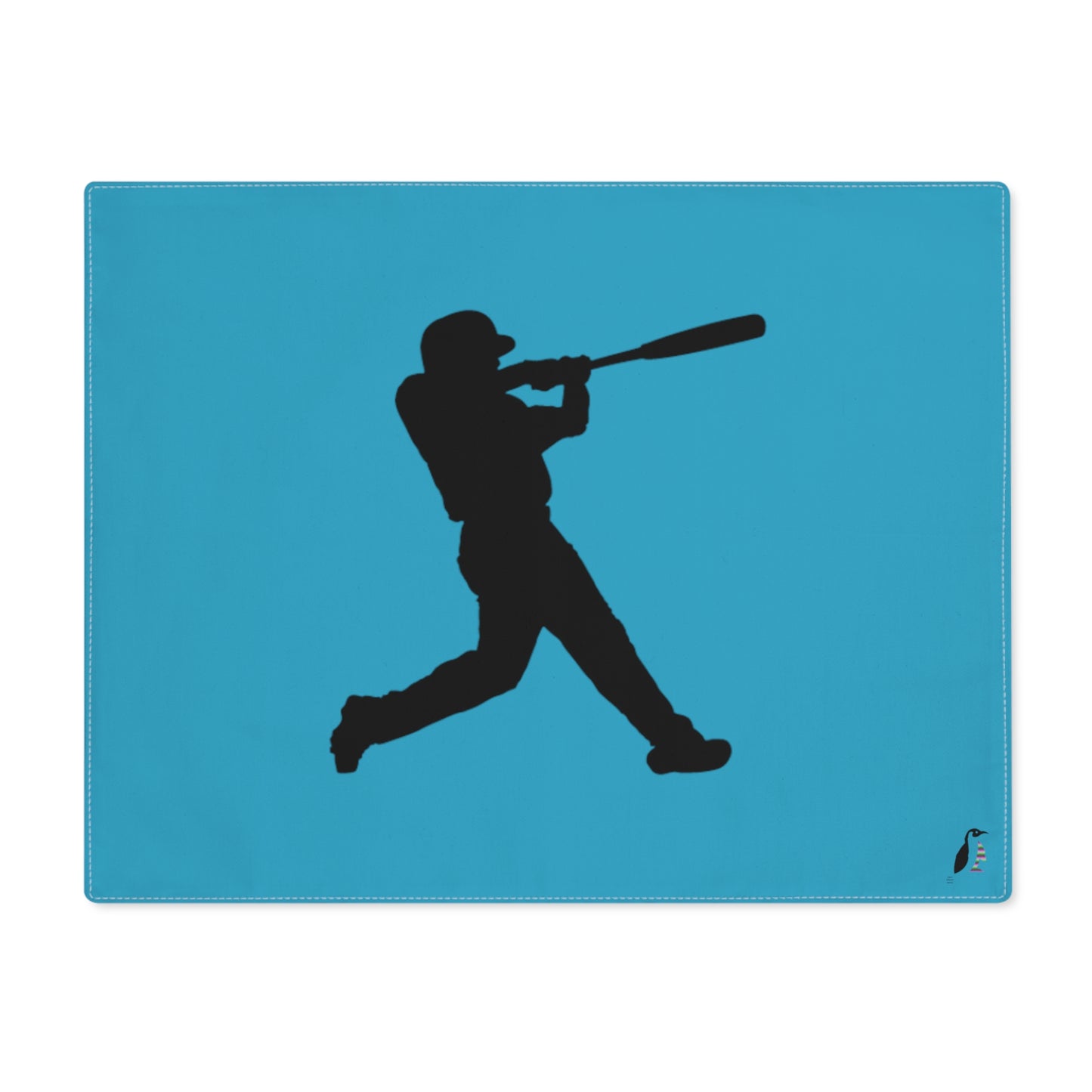 Placemat, 1pc: Baseball Turquoise