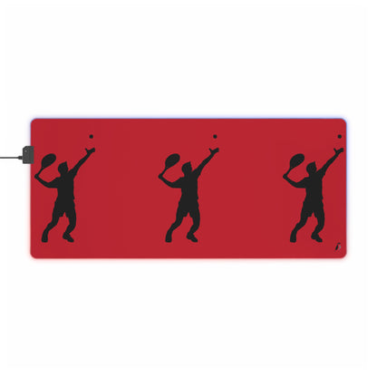 LED Gaming Mouse Pad: Tennis Dark Red