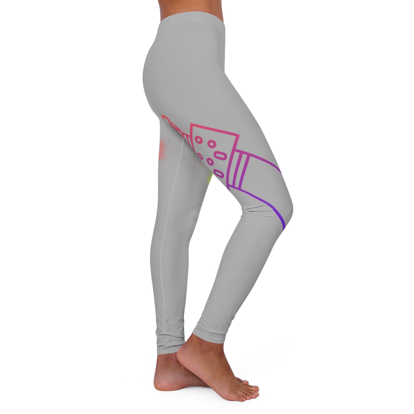 Women's Spandex Leggings: Music Lite Grey