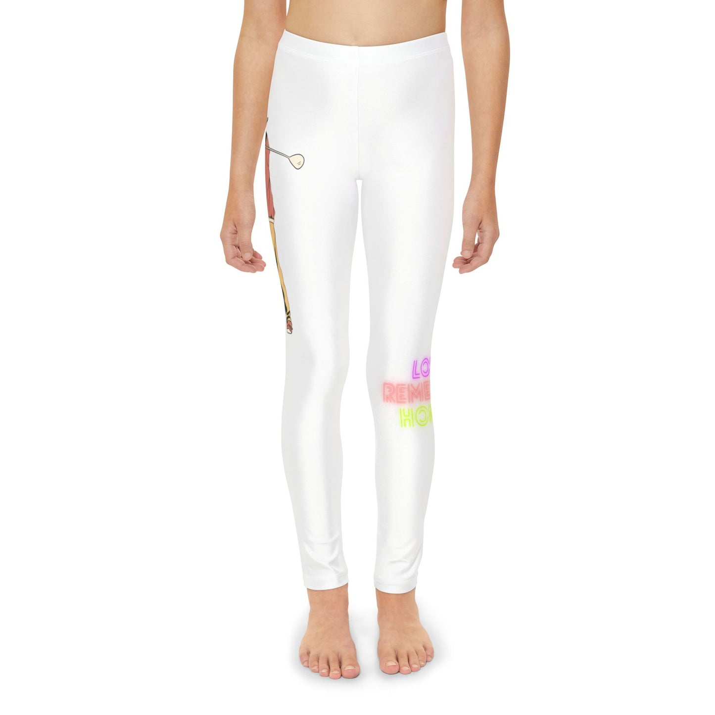 Youth Full-Length Leggings: Golf White