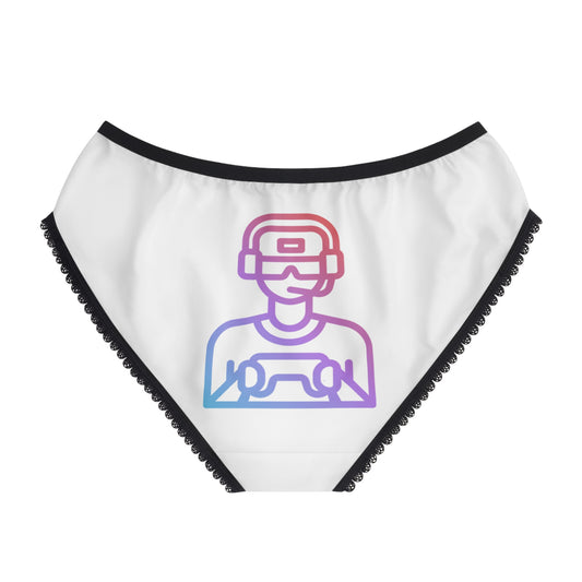 Women's Briefs: Gaming White