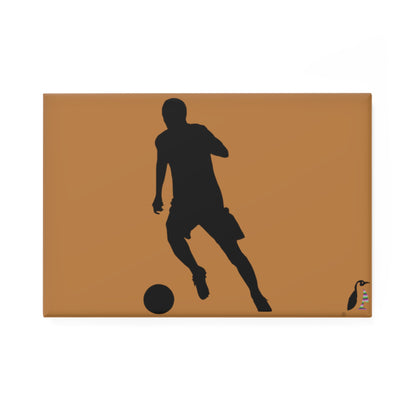 Button Magnet, Rectangle (1 & 10 pcs): Soccer Lite Brown