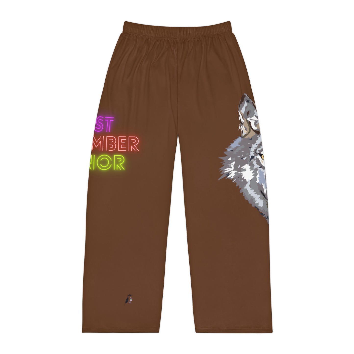 Men's Pajama Pants: Wolves Brown