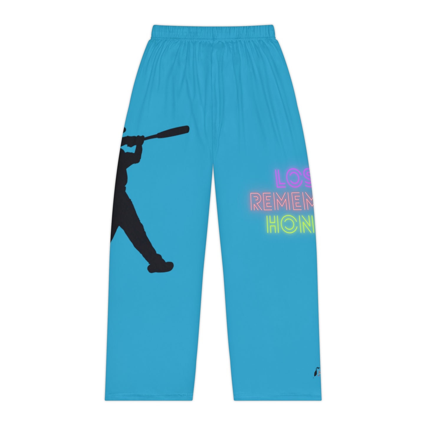 Women's Pajama Pants: Baseball Turquoise