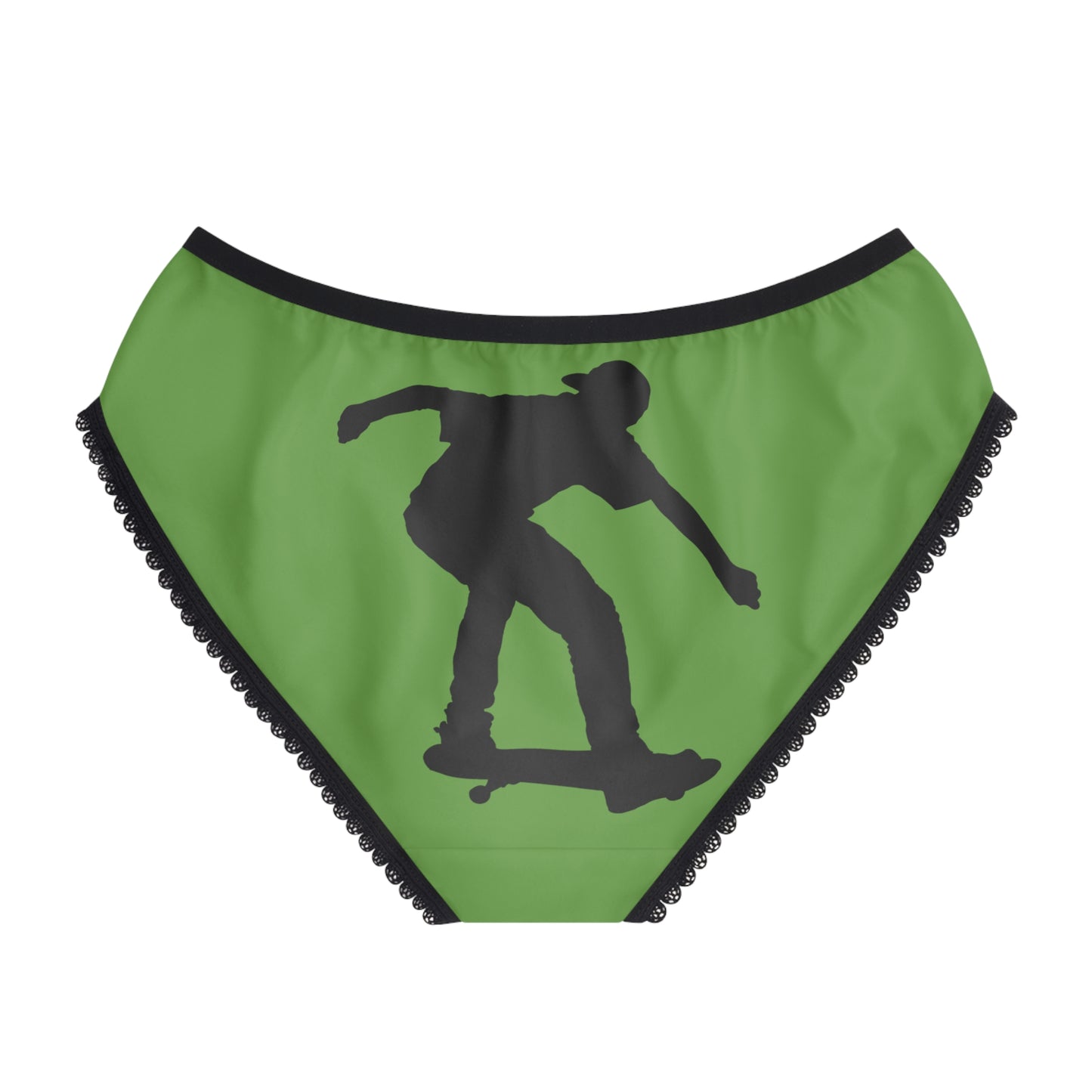 Women's Briefs: Skateboarding Green